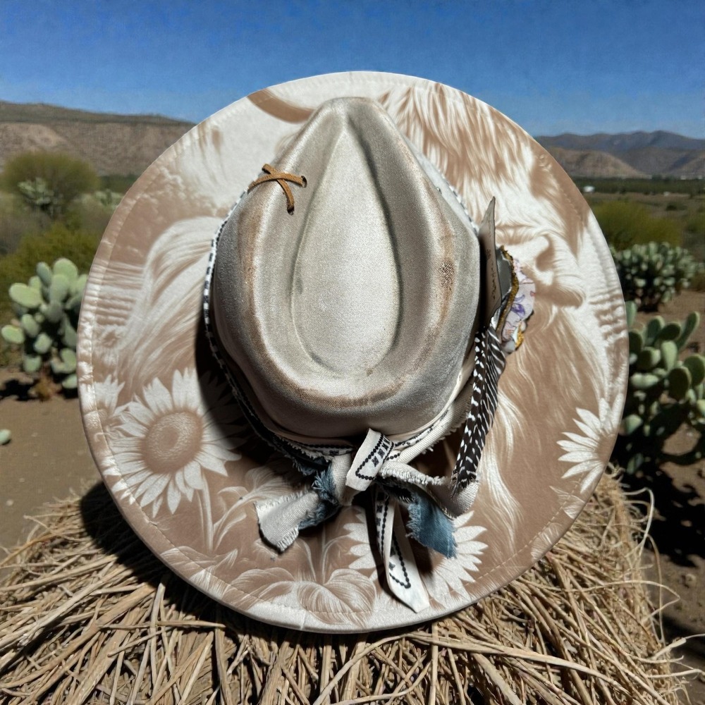 Flat Brim Hat - For the love of Highland cows